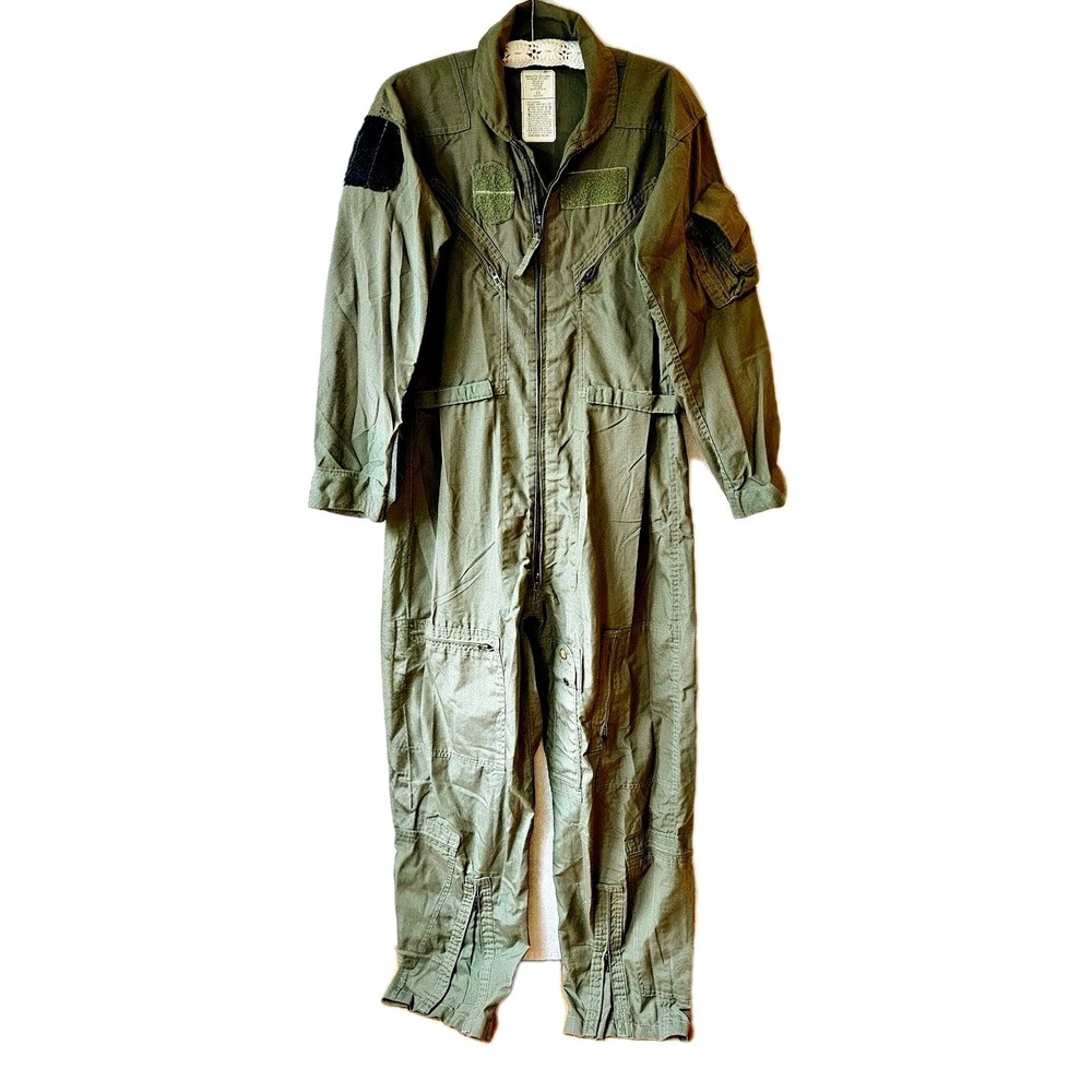 USAF CWU‑27/P Flight Suit 42R Creighton Nomex FR Aramid Sage Green Vintage Pilot